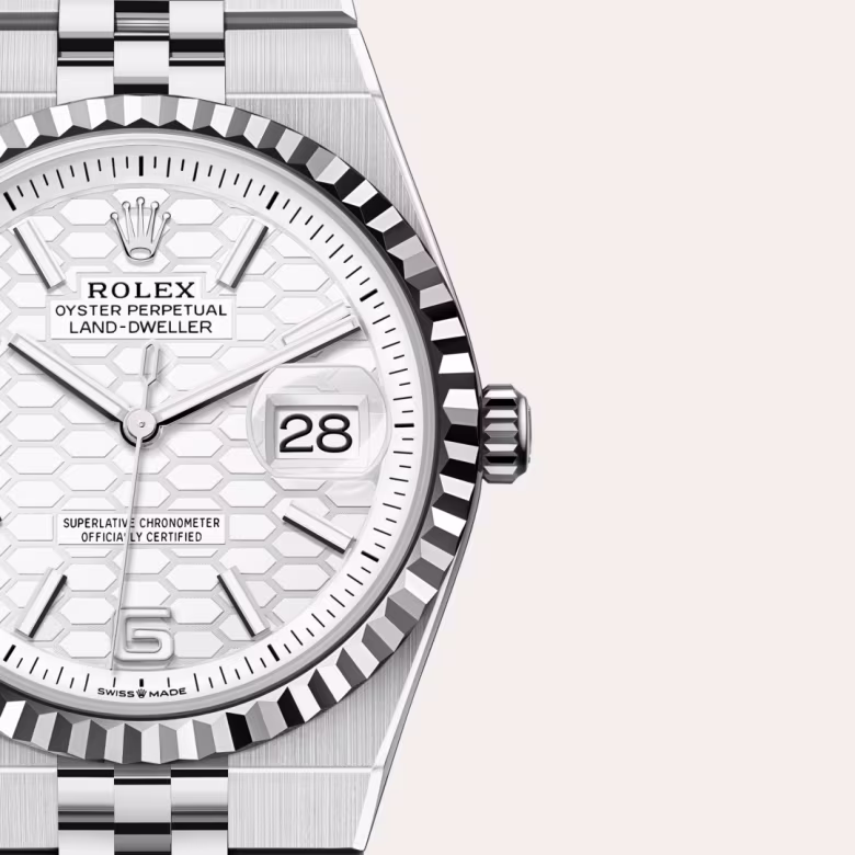Rolex Land-Dweller White Rolesor - combination of Oystersteel and white gold M127234-0001 - Rolex Boutique Sentosa