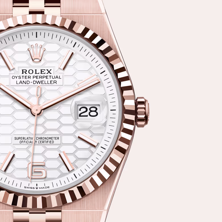 Rolex Land-Dweller 18 ct Everose gold M127335-0001 - Rolex Boutique Sentosa