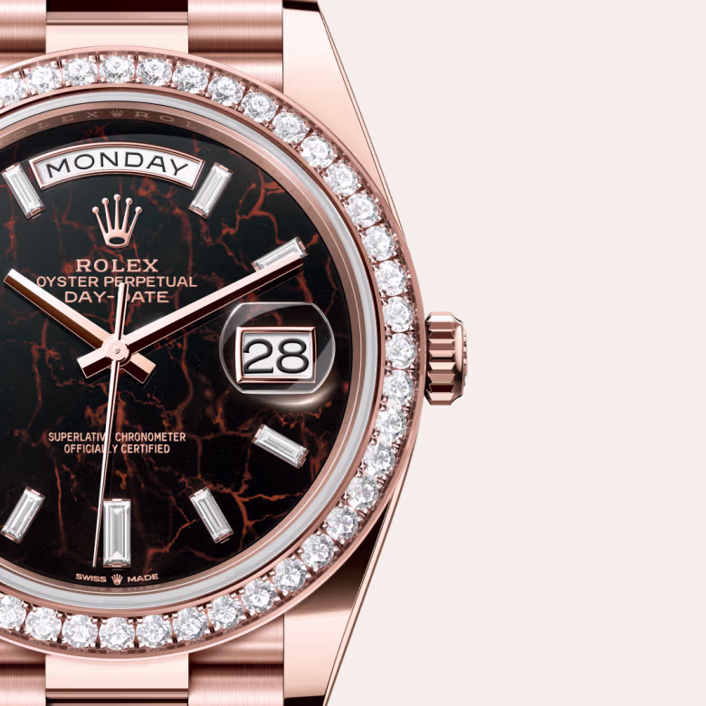 Rolex Day-Date 18 ct Everose gold M228345RBR-0016 - Rolex Boutique Sentosa