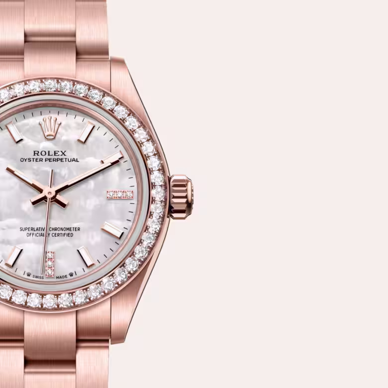 Rolex Oyster Perpetual 18 ct Everose gold M276245RBR-0001 - Rolex Boutique Sentosa