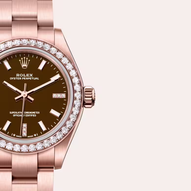 Rolex Oyster Perpetual 18 ct Everose gold M276245RBR-0002 - Rolex Boutique Sentosa