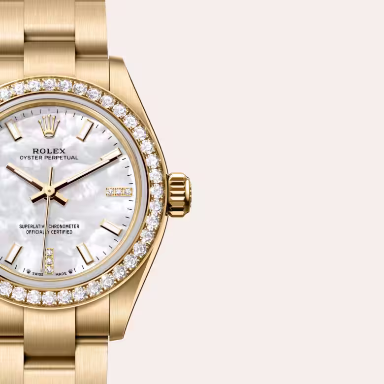 Rolex Oyster Perpetual 18 ct yellow gold M276248RBR-0002 - Rolex Boutique Sentosa