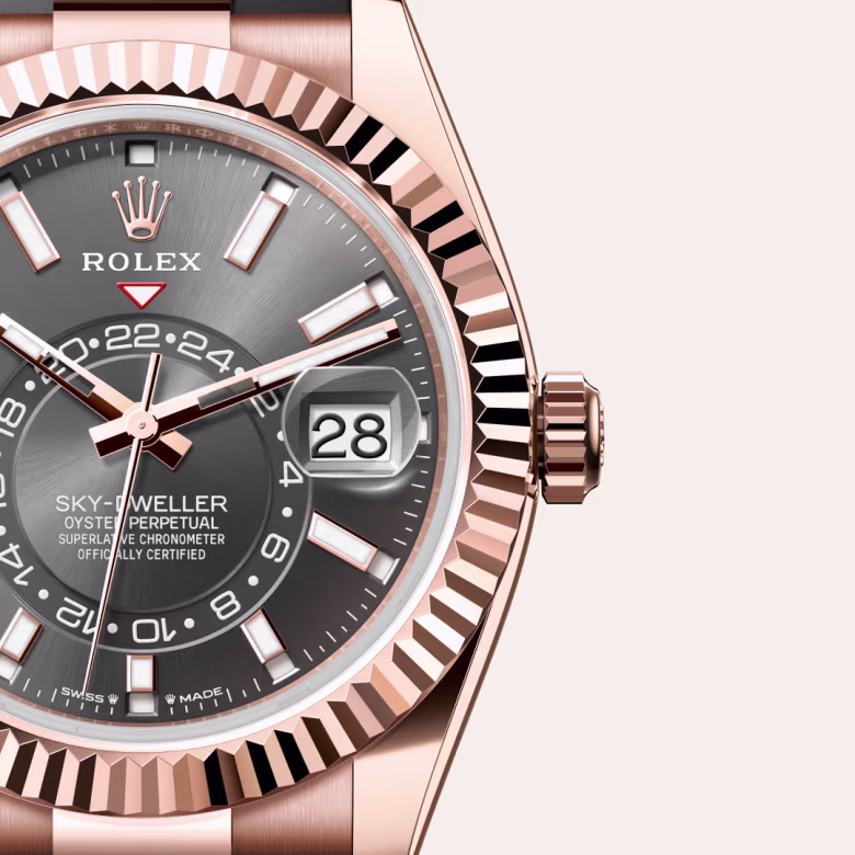 Rolex Sky-Dweller 18 ct Everose gold M336235-0004 - Rolex Boutique Sentosa