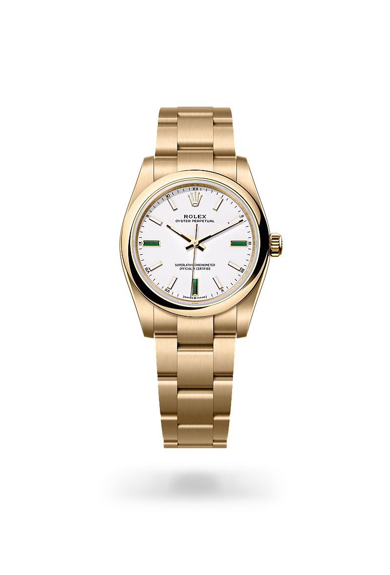 Rolex Oyster Perpetual 18 ct yellow gold M124208-0002 - Rolex Boutique Sentosa