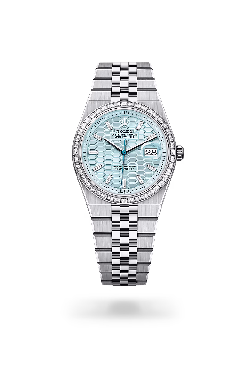 Rolex - Land-Dweller 36 - Oyster, 36 mm, platinum and diamonds M127286TBR-0001