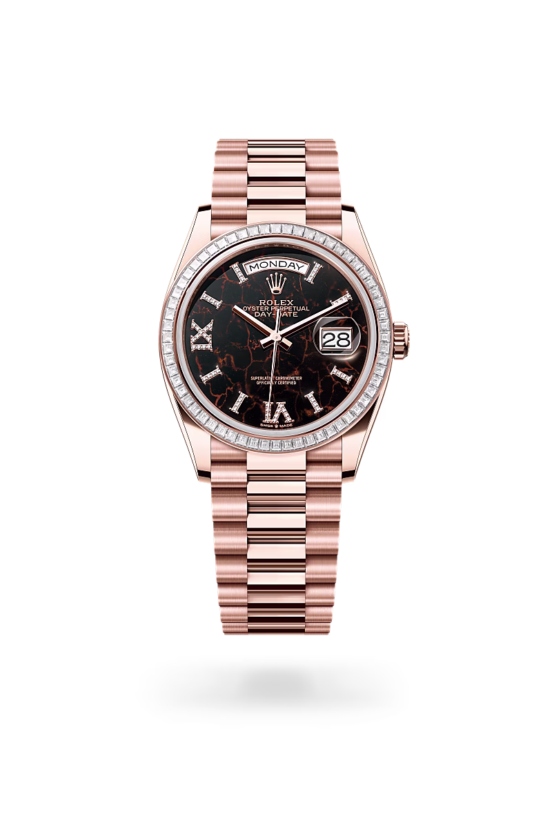 Rolex Day-Date 18 ct Everose gold M128395TBR-0010 - Rolex Boutique Sentosa