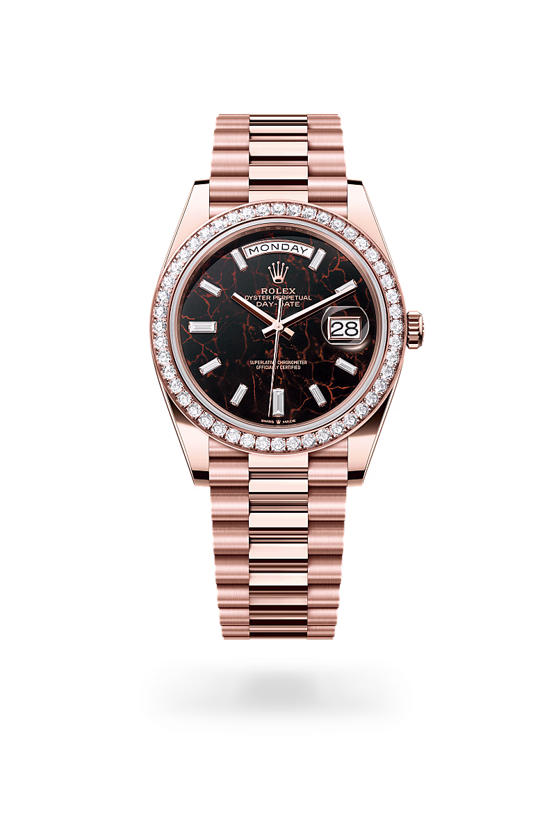 Rolex Day-Date 18 ct Everose gold M228345RBR-0016 - Rolex Boutique Sentosa