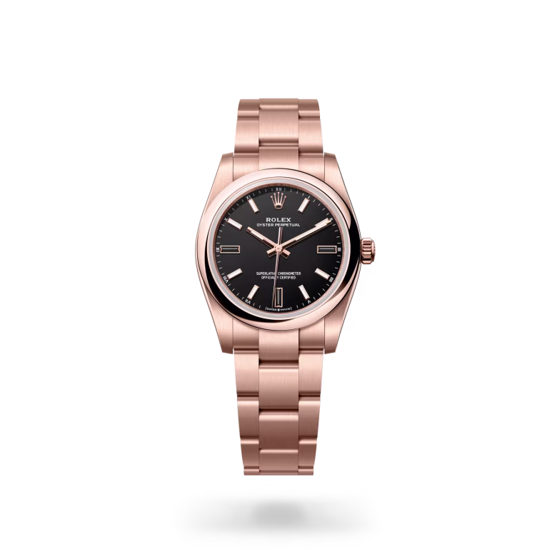 Rolex Oyster Perpetual 18 ct Everose gold M124205-0001 - Rolex Boutique Sentosa