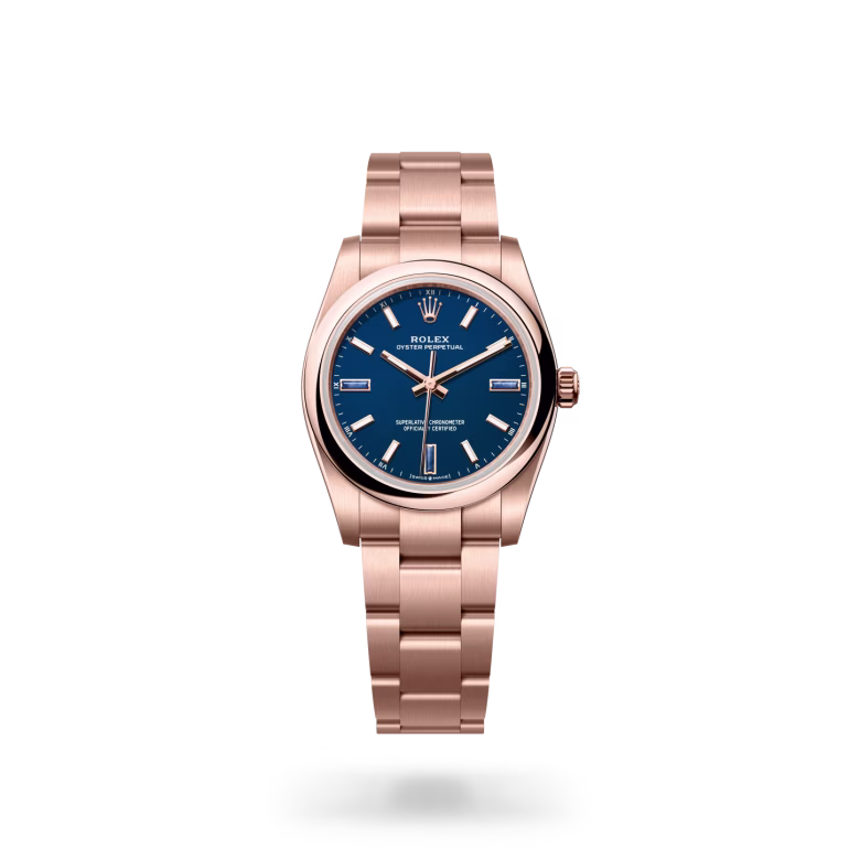 Rolex Oyster Perpetual 18 ct Everose gold M124205-0002 - Rolex Boutique Sentosa