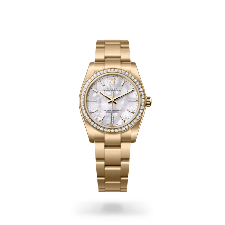 Rolex Oyster Perpetual 18 ct yellow gold M124248RBR-0001 - Rolex Boutique Sentosa