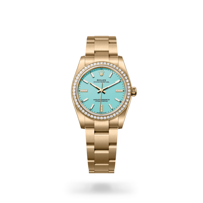 Rolex Oyster Perpetual 18 ct yellow gold M124248RBR-0002 - Rolex Boutique Sentosa