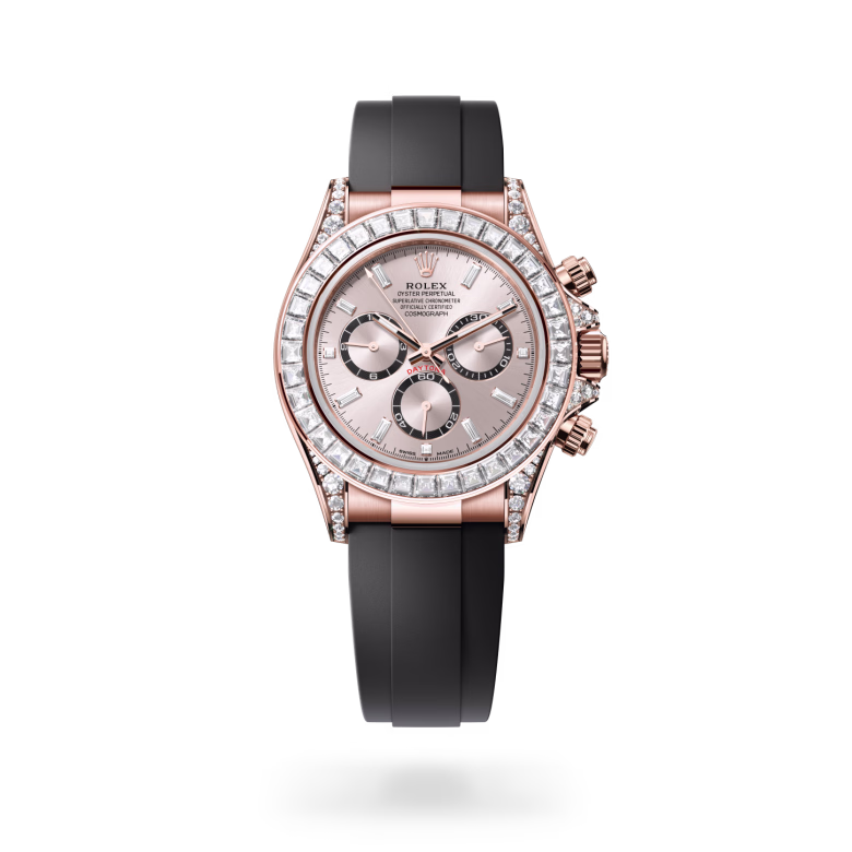 Rolex Cosmograph Daytona 18 ct Everose gold with lugs set with diamonds M126535TBR-0002 - Rolex Boutique Sentosa