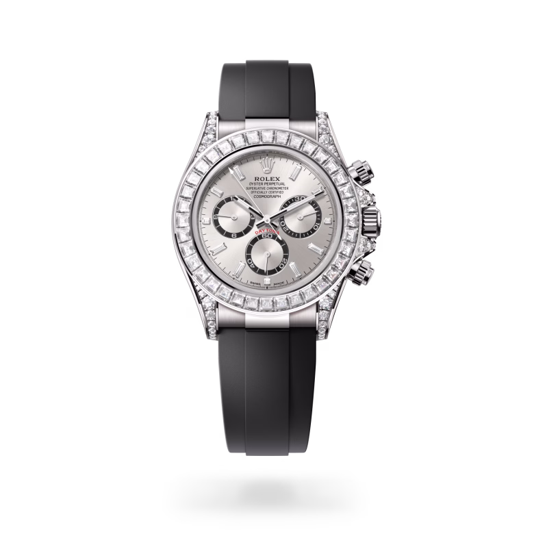 Rolex Cosmograph Daytona 18 ct white gold with lugs set with diamonds M126539TBR-0002 - Rolex Boutique Sentosa