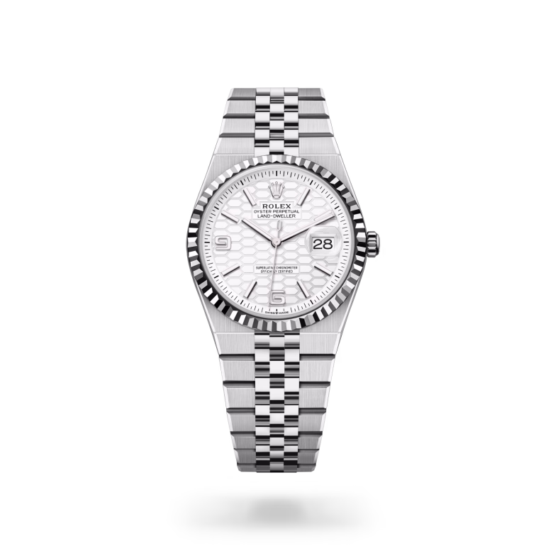 Rolex Land-Dweller White Rolesor - combination of Oystersteel and white gold M127234-0001 - Rolex Boutique Sentosa