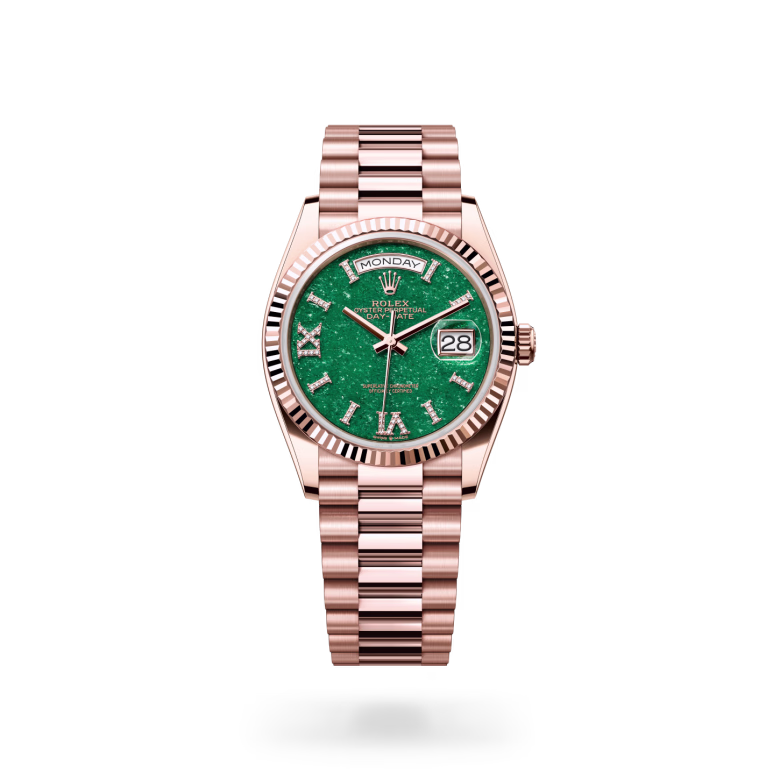 Rolex Day-Date 18 ct Everose gold M128235-0068 - Rolex Boutique Sentosa