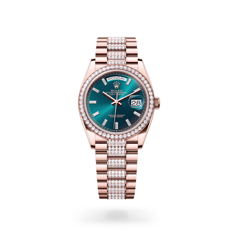 Rolex Day-Date 18 ct Everose gold M128345RBR-0084 - Rolex Boutique Sentosa