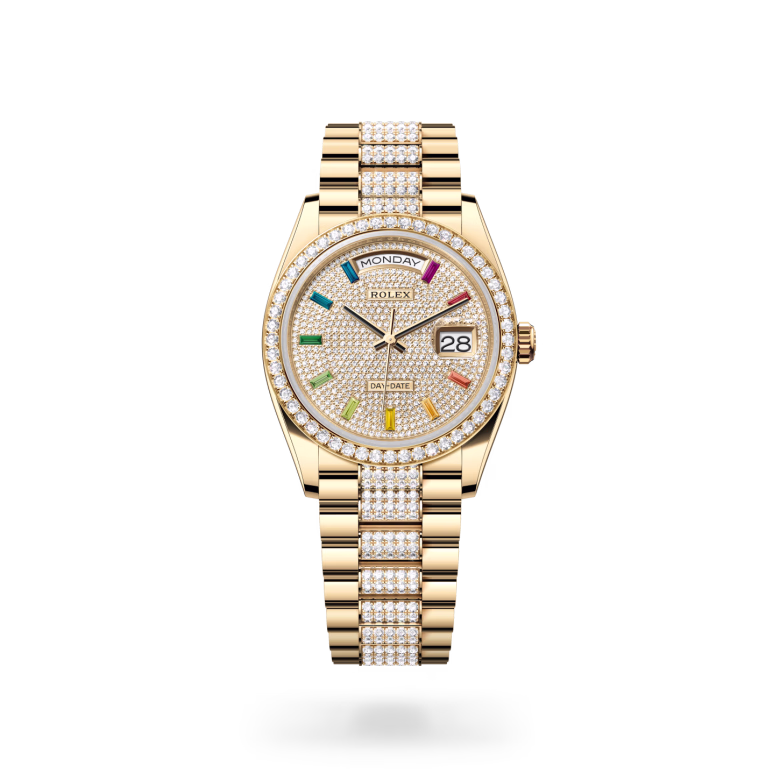 Rolex Day-Date 18 ct yellow gold M128348RBR-0031 - Rolex Boutique Sentosa