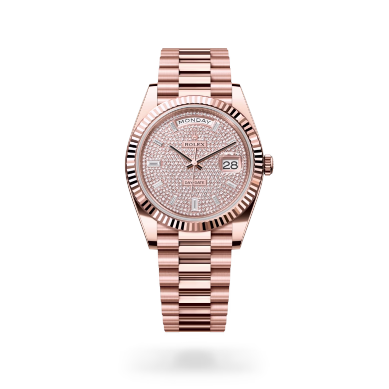 Rolex Day-Date 18 ct Everose gold M228235-0036 - Rolex Boutique Sentosa