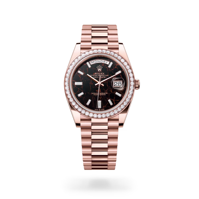 Rolex Day-Date 18 ct Everose gold M228345RBR-0016 - Rolex Boutique Sentosa